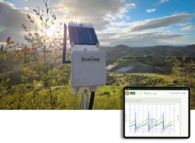 AgriLynk Irrigation Automation with Dashboard on iPad.
