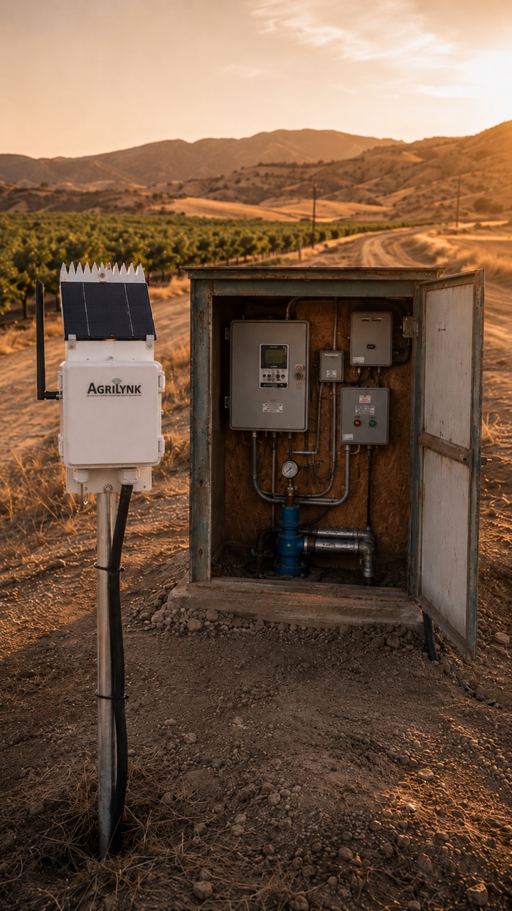Agricultural pump control equipment for remote farm water management